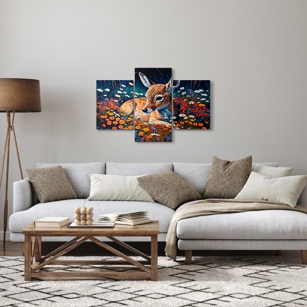 Obraz - Maľované srne (90x60 cm)