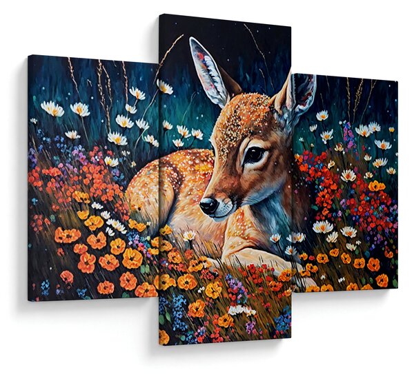 Obraz - Maľované srne (90x60 cm)