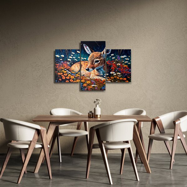 Obraz - Maľované srne (90x60 cm)