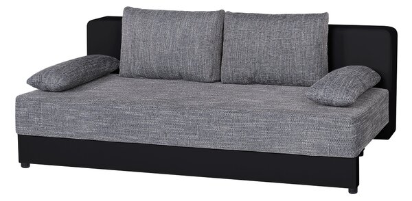 ROZKLADACIA POHOVKA, textil, kompozitné drevo, sivá, čierna P & B - Sedačky, Online Only