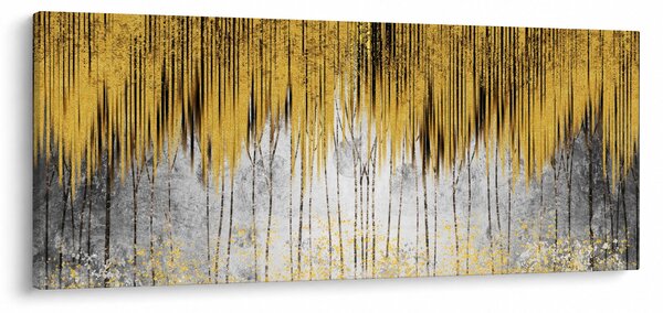 Obraz - Zlaté čiary (120x50 cm)