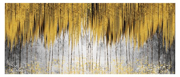 Obraz - Zlaté čiary (120x50 cm)