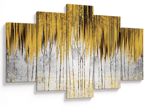 Obraz - Zlaté čiary (150x105 cm)