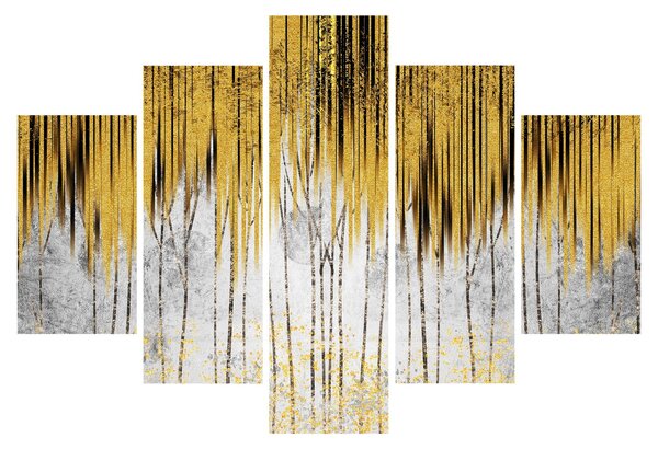 Obraz - Zlaté čiary (150x105 cm)