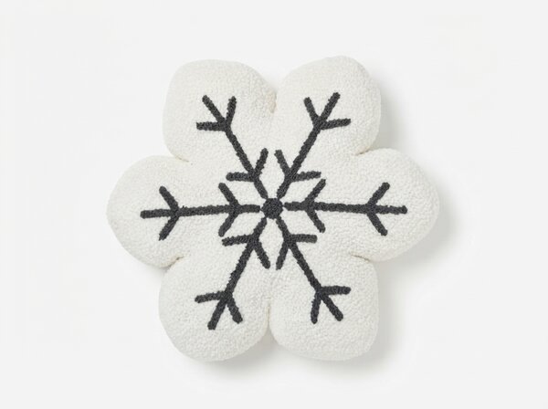 Dekoratívny vankúšik SNOWFLAKE 35x35 cm, biely