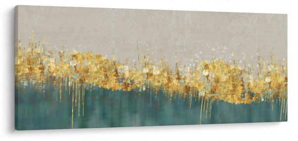Obraz - Textúra so zlatým dekorom (120x50 cm)