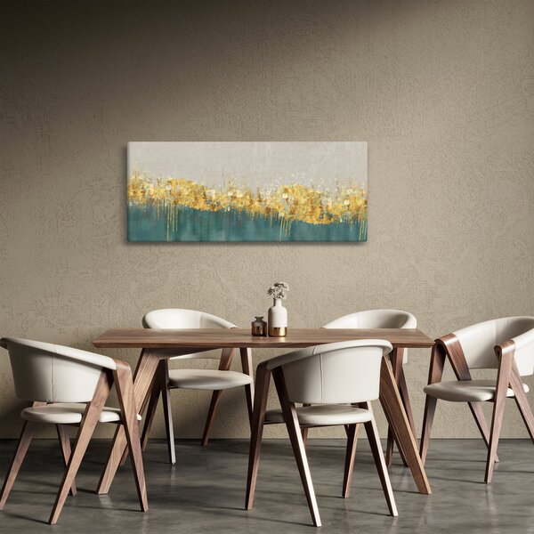 Obraz - Textúra so zlatým dekorom (120x50 cm)