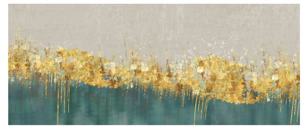 Obraz - Textúra so zlatým dekorom (120x50 cm)