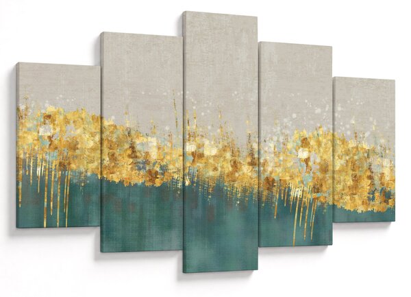 Obraz - Textúra so zlatým dekorom (150x105 cm)