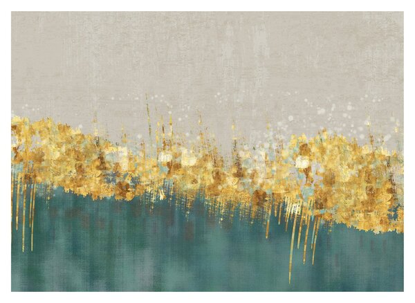 Obraz - Textúra so zlatým dekorom (70x50 cm)