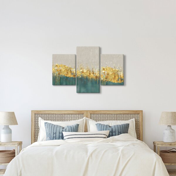 Obraz - Textúra so zlatým dekorom (90x60 cm)