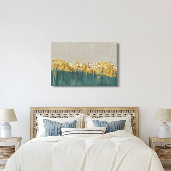Obraz - Textúra so zlatým dekorom (90x60 cm)