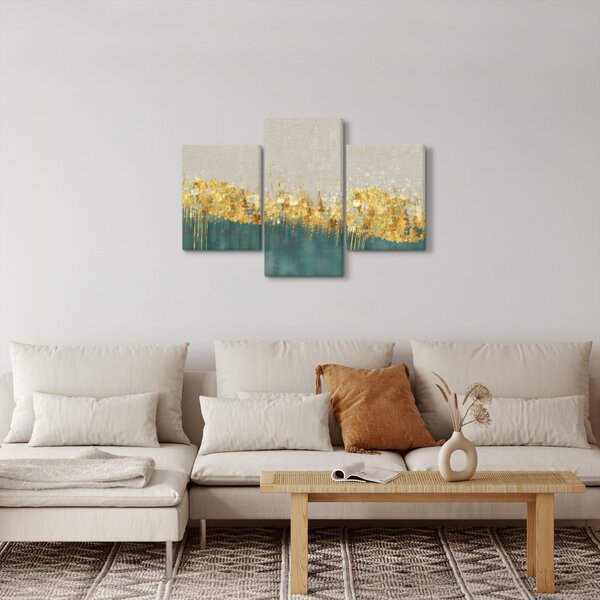 Obraz - Textúra so zlatým dekorom (90x60 cm)