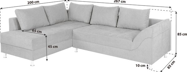 ROHOVÁ SEDAČKA, textil, kompozitné drevo, tyrkysová P & B - Sedačky, Online Only