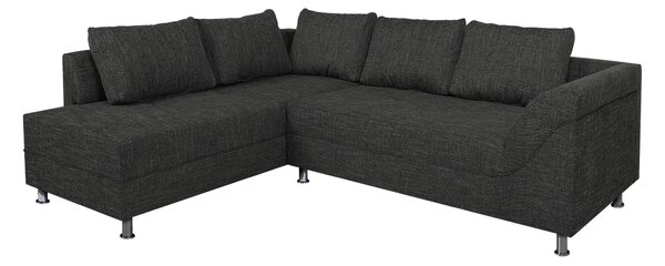 ROHOVÁ SEDAČKA, textil, kompozitné drevo, čierna P & B - Sedačky, Online Only