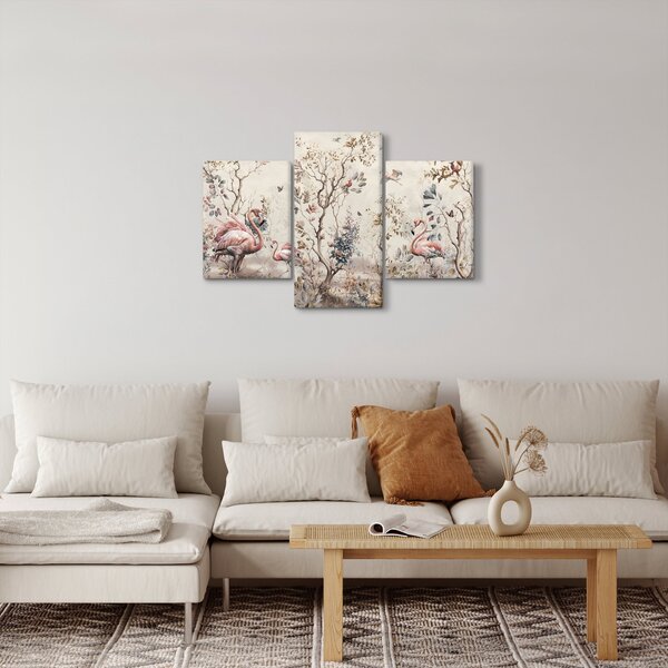 Obraz - Kresba plameniakov (90x60 cm)