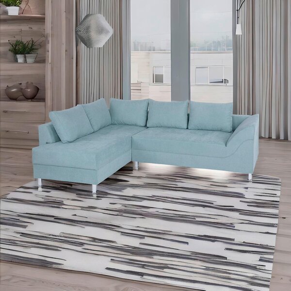 ROHOVÁ SEDAČKA, textil, kompozitné drevo, mätovozelená P & B - Sedačky, Online Only