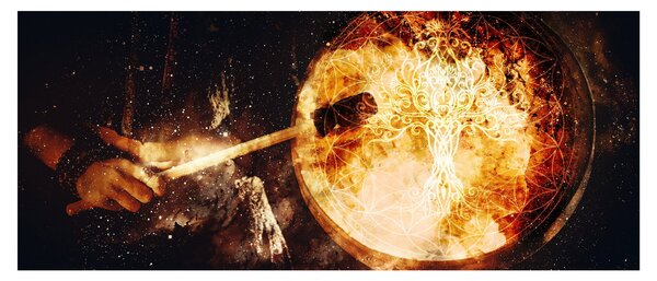 Obraz - Šamanská bubon (120x50 cm)