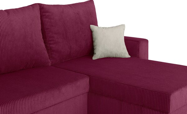 ROHOVÁ SEDAČKA, textil, kompozitné drevo, červená P & B - Sedačky, Online Only