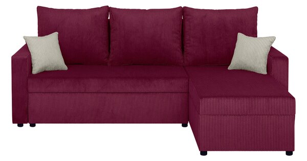 ROHOVÁ SEDAČKA, textil, kompozitné drevo, červená P & B - Sedačky, Online Only