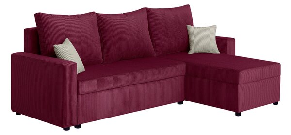 ROHOVÁ SEDAČKA, textil, kompozitné drevo, červená P & B - Sedačky, Online Only
