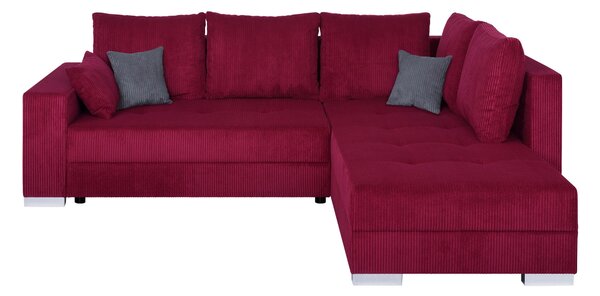 ROHOVÁ SEDAČKA, textil, kompozitné drevo, červená P & B - Sedačky, Online Only