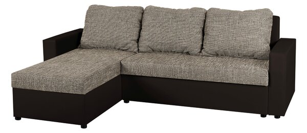 ROHOVÁ SEDAČKA, textil, kompozitné drevo, cappuccino, mokka P & B - Sedačky, Online Only