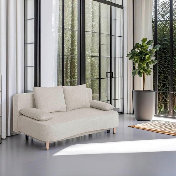 ROZKLADACIA POHOVKA, textil, kompozitné drevo, béžová P & B - Sedačky, Online Only