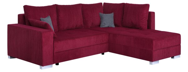 ROHOVÁ SEDAČKA, textil, kompozitné drevo, červená P & B - Sedačky, Online Only