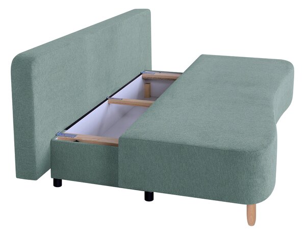 ROZKLADACIA POHOVKA, textil, kompozitné drevo, modrosivá P & B - Sedačky, Online Only