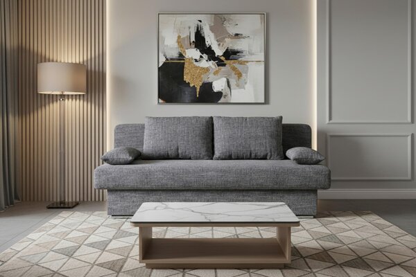 ROZKLADACIA POHOVKA, textil, kompozitné drevo, sivá P & B - Sedačky, Online Only