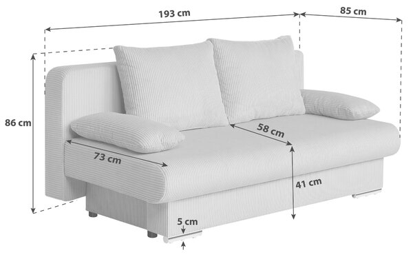 ROZKLADACIA POHOVKA, textil, kompozitné drevo, mätovozelená P & B - Sedačky, Online Only