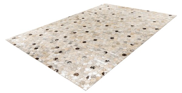 KOŽENÝ KOBEREC, 80/150 cm, sivá, strieborná - Online Only bytové doplnky, Online Only