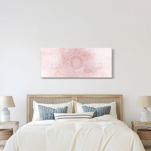 Obraz - Ružová mandala (120x50 cm)