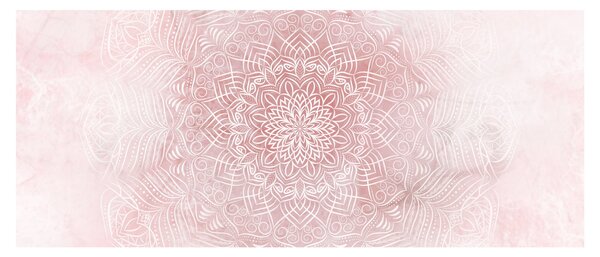 Obraz - Ružová mandala (120x50 cm)