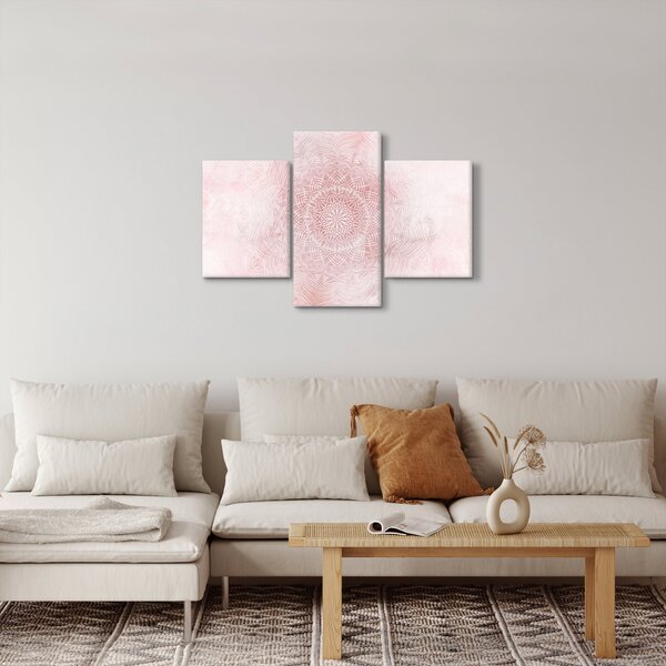 Obraz - Ružová mandala (90x60 cm)