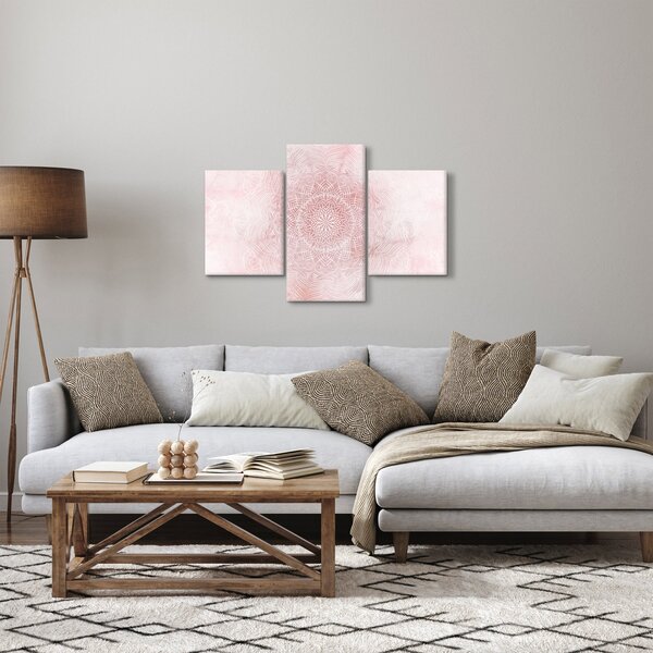 Obraz - Ružová mandala (90x60 cm)