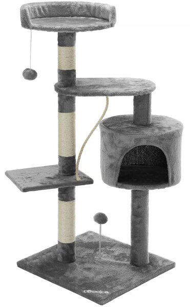 Škrabadlo pre mačky 112 cm - sivé