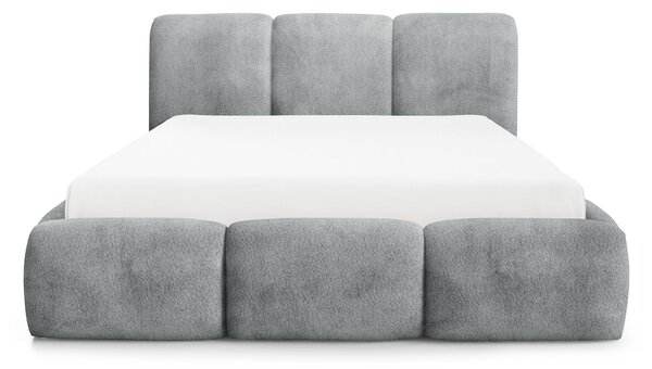 Čalúnená jednolôžková posteľ s úložným priestorom Bubbla 120x200 - sivá Coral