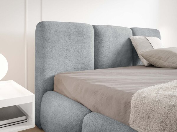 Čalúnená jednolôžková posteľ s úložným priestorom Bubbla 120x200 - sivá Coral