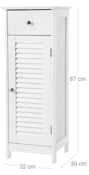 Kúpeľňová skrinka biela AUK-E1143 WT