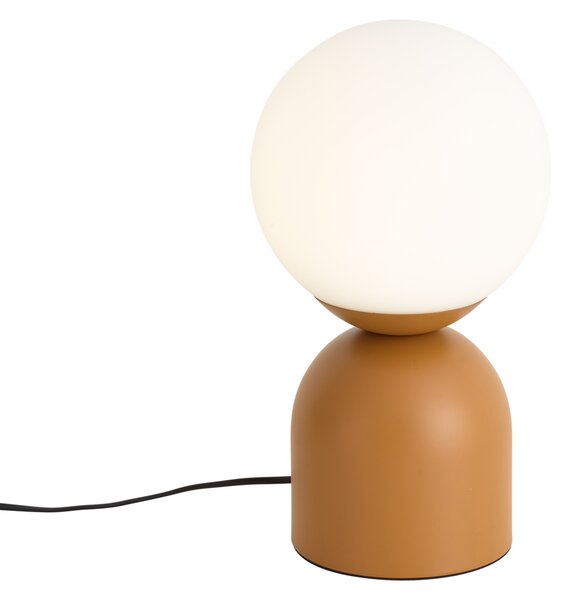 Hotel Chic Stolná lampa oranžová s opálovým sklom - Pallon Trend