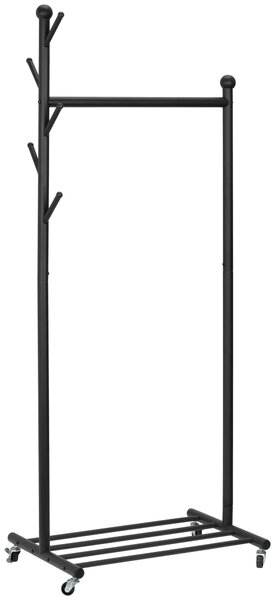 POJAZDNÝ STOJAN NA ODEVY, 68/170/43 cm PBJ - Predsieňové programy, Online Only