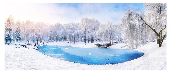 Obraz - Ľadové jazero (120x50 cm)