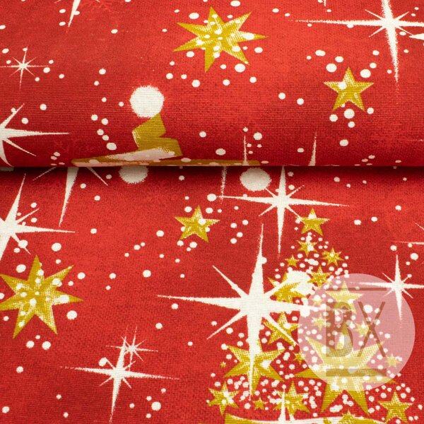 Metráž Španielska Loneta - Christmas Tree Red