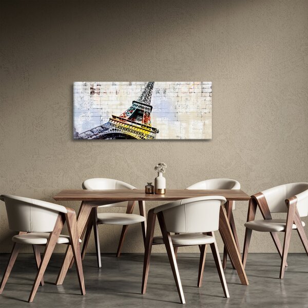 Obraz - Digitálne umenie Eiffelovej veže (120x50 cm)