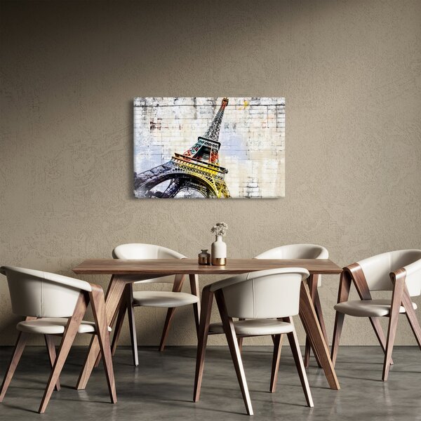 Obraz - Digitálne umenie Eiffelovej veže (90x60 cm)