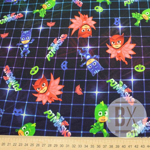 Metráž Teplákovina digital - PJ Masks Pyžamasky
