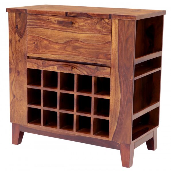 Barová skriňa Kali 90x90x45 indický masív palisander