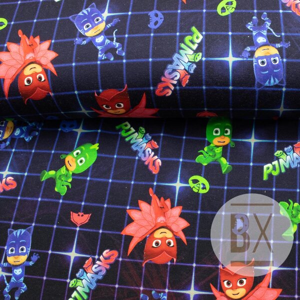 Metráž Teplákovina digital - PJ Masks Pyžamasky